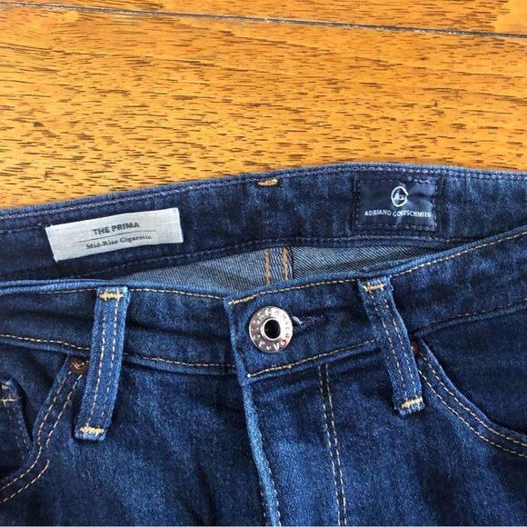 AG Adriano Goldschmied Prima Mid Rise Cigarette Jeans Delight Blue - 26 - Picture 10 of 11
